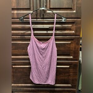 Women's Purple Lace Trim Cami tank top MEDIUM